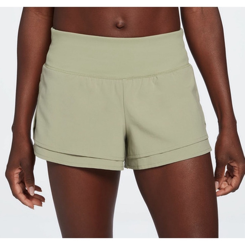 CALIA Women's Kick it Up Shorts in Sage Green, Size XXL